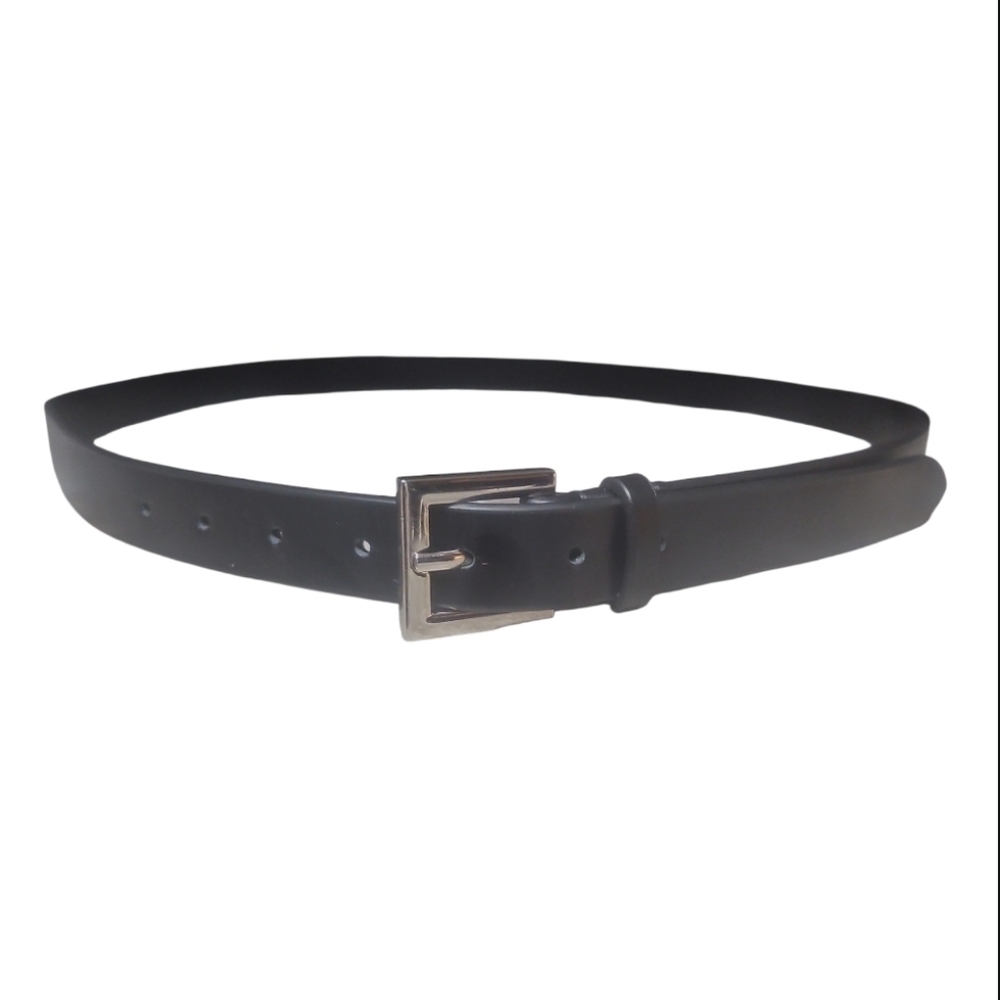 FANCI CLUB | Black 'Cladding' Leather Skinny Belt